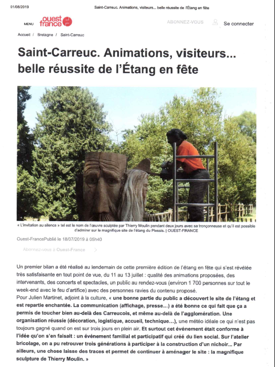 article Ouest France Saint Carreuc